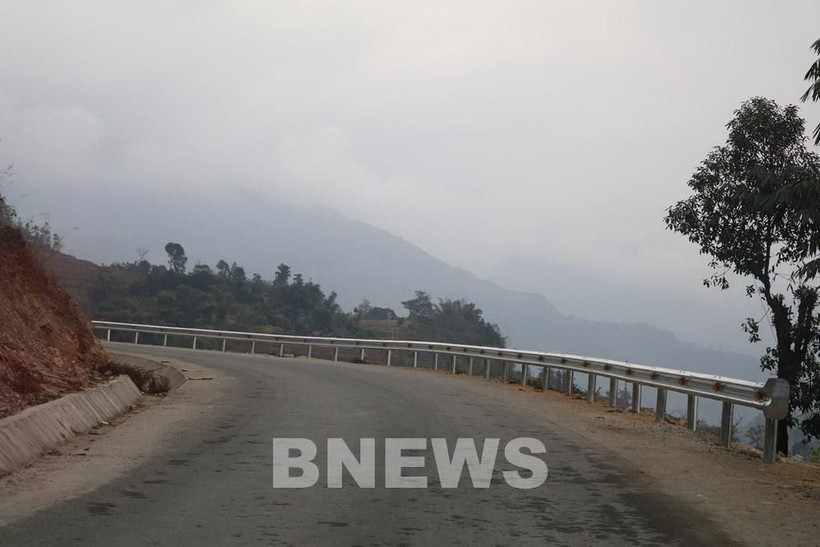 Dự án nâng cấp Quốc lộ 4D nối Hà Giang-Lào Cai cơ bản hoàn thành các hạng mục. (Ảnh: Quang Toàn/Bnews/Vietnam+)