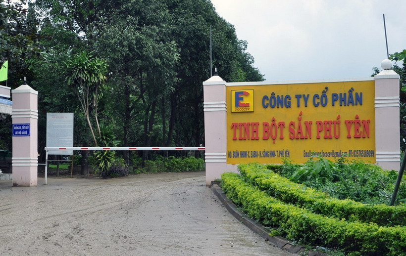 Công ty Cổ phần tinh bột sắn Phú Yên xả thải ra môi trường với nhiều chỉ số vượt ngưỡng cho phép. (Ảnh: TTXVN phát)