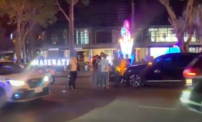 Tai nạn giao thông giữa trung tâm thành phố.