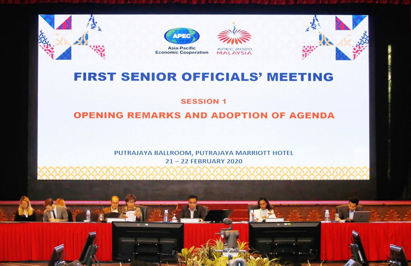 Các đại biểu chủ trì SOM 1. )Ảnh: TTXVN)