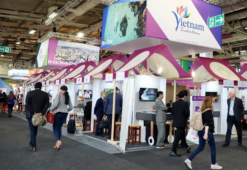 Gian hàng du lịch Việt Nam tại ITB 2019. (Ảnh: Thanh Bình/Vietnam+)