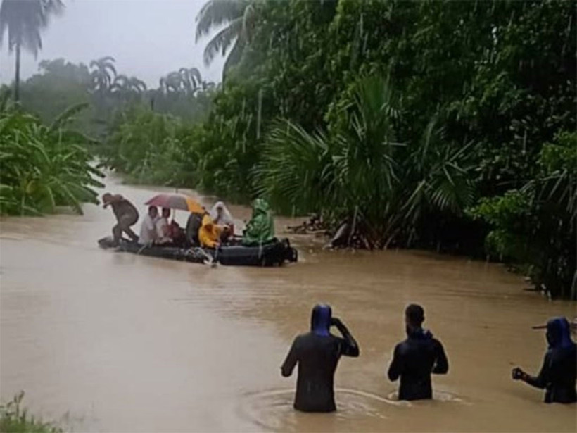 Cảnh ngập lụt do bão Oscar gây ra tại Cuba. (Nguồn: Prensa Latina)