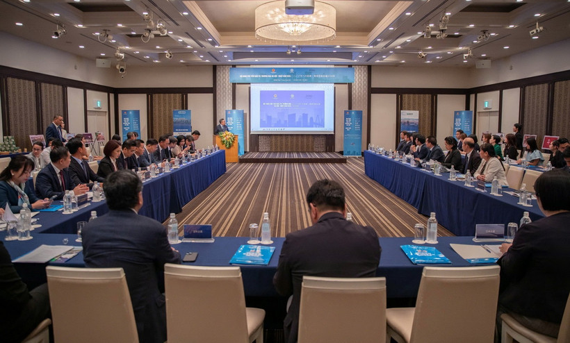 Toàn cảnh Hội nghị Xúc tiến đầu tư, thương mại, du lịch Hà Nội tại Nhật Bản. (Ảnh: Xuân Giao/TTXVN)