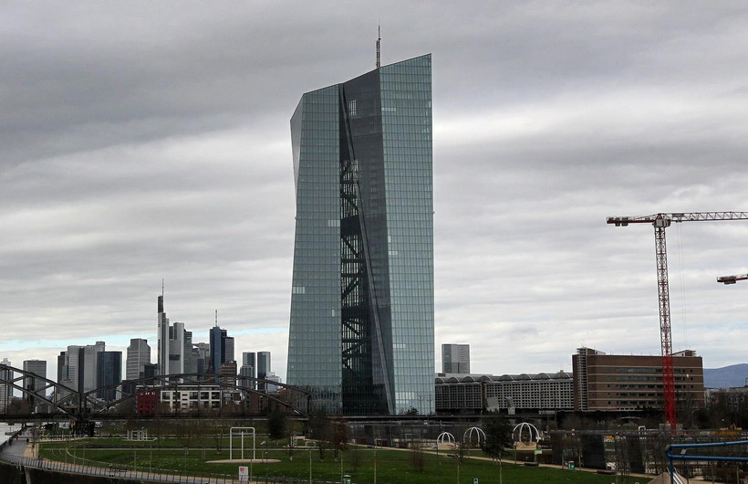 Trụ sở Ngân hàng Trung ương châu Âu (ECB) tại Frankfurt am Main, miền tây nước Đức. (Ảnh: AFP/TTXVN)