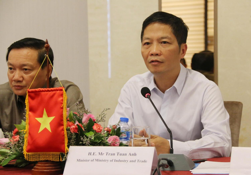 Bộ trưởng Bộ Công Thương Việt Nam Trần Tuấn Anh phát biểu tại hội nghị. (Ảnh: Xuân Tú/TTXVN)