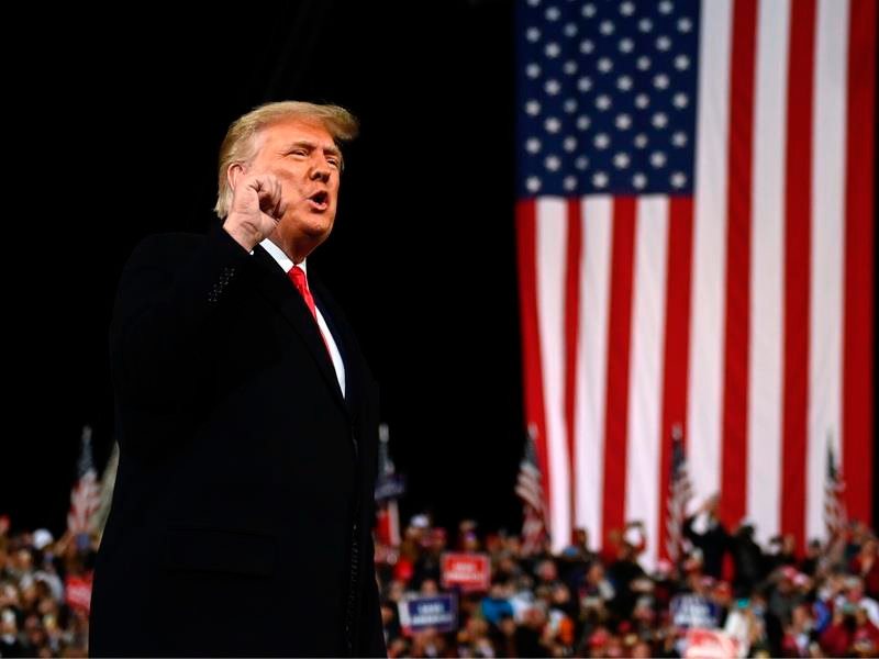 Tổng thống Mỹ Donald Trump phát biểu tại Valdosta, Georgia ngày 5/12. (Ảnh: AFP/TTXVN)