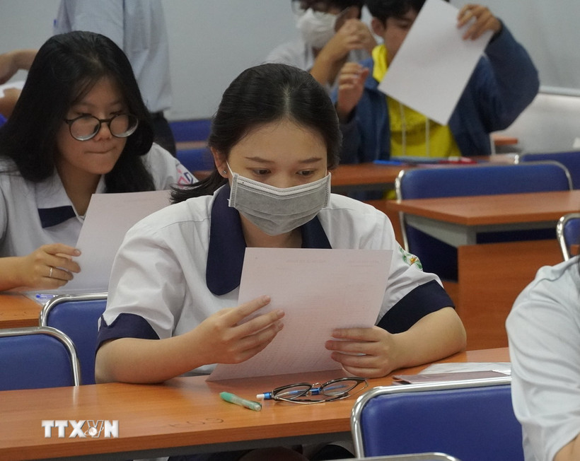 Thí sinh dự thi đánh giá năng lực của Đại học Quốc gia Thành phố Hồ Chí Minh. (Ảnh: TTXVN)