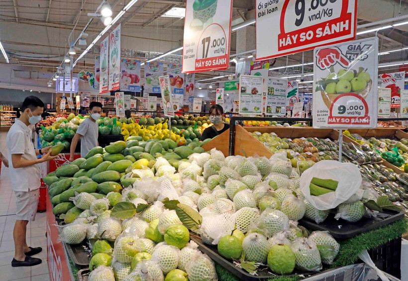 Hàng hóa tại siêu thị. (Ảnh: Trần Việt/TTXVN)