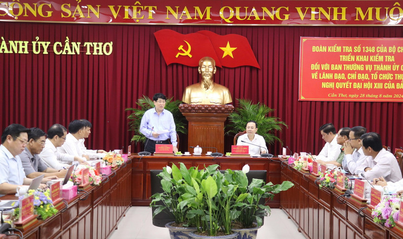 Quang cảnh buổi làm việc. (Ảnh: Ngọc Thiện/TTXVN)