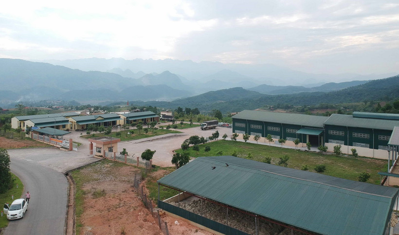 Nhà máy chế biến mủ cao su tại xã Nậm Tăm nằm gần khu dân cư, các khe suối, nguồn nước. (Ảnh: TTXVN phát)