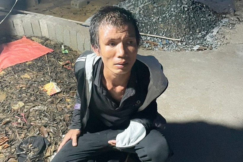 Đối tượng Trương Văn Mậu bị bắt giữ. (Ảnh: Công Tường/TTXVN)