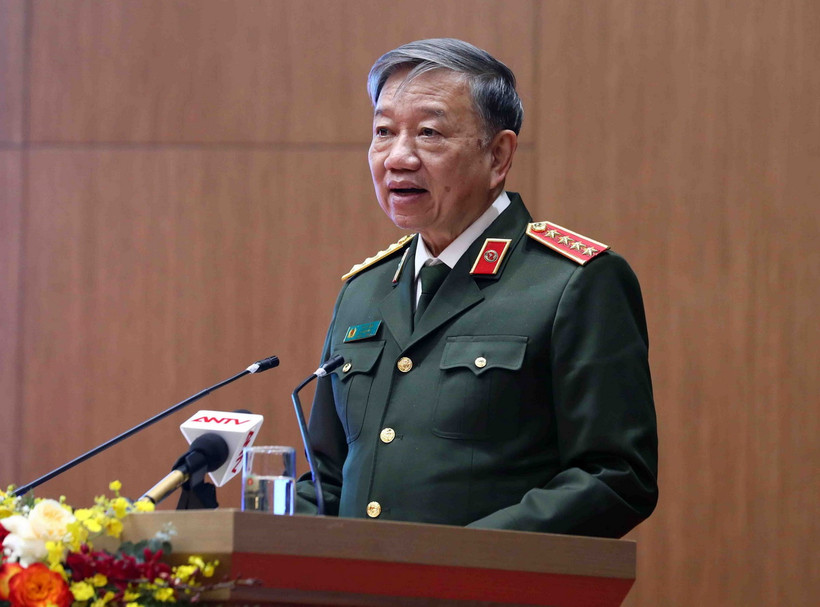 Đại tướng Tô Lâm, Bộ trưởng Bộ Công an. (Ảnh: Phạm Kiên/TTXVN)
