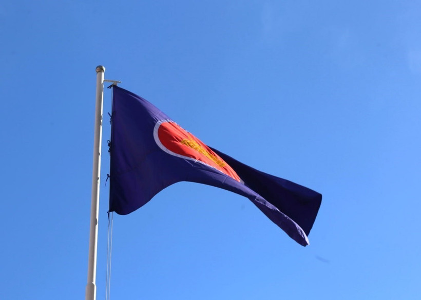 Cờ ASEAN. (Ảnh: Hoàng Minh/TTXVN)
