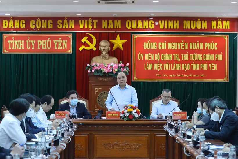 Thủ tướng Nguyễn Xuân Phúc phát biểu kết luận tại buổi làm việc. (Ảnh: Thống Nhất/TTXVN)