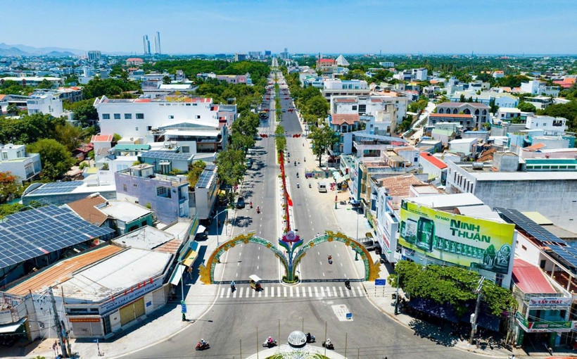 Một góc của trung tâm thành phố Phan Rang-Tháp Chàm. (Ảnh: TTXVN phát)