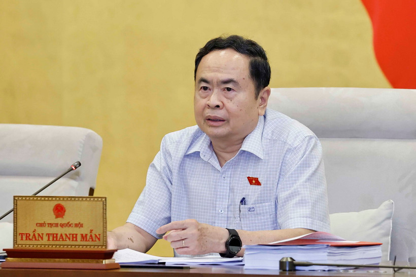 Chủ tịch Quốc hội Trần Thanh Mẫn phát biểu. (Ảnh: Doãn Tấn/TTXVN)