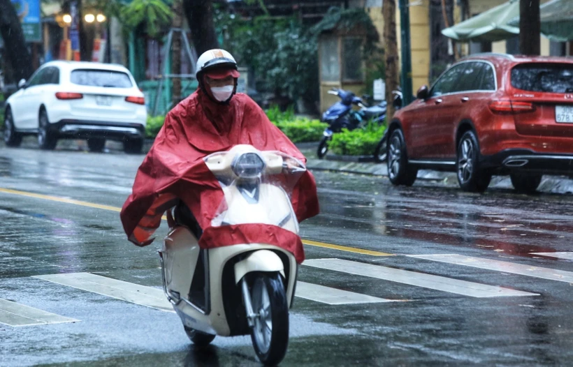 Khu vực Bắc Bộ có mưa, mưa rào rải rác. (Ảnh: Tuấn Anh/TTXVN)