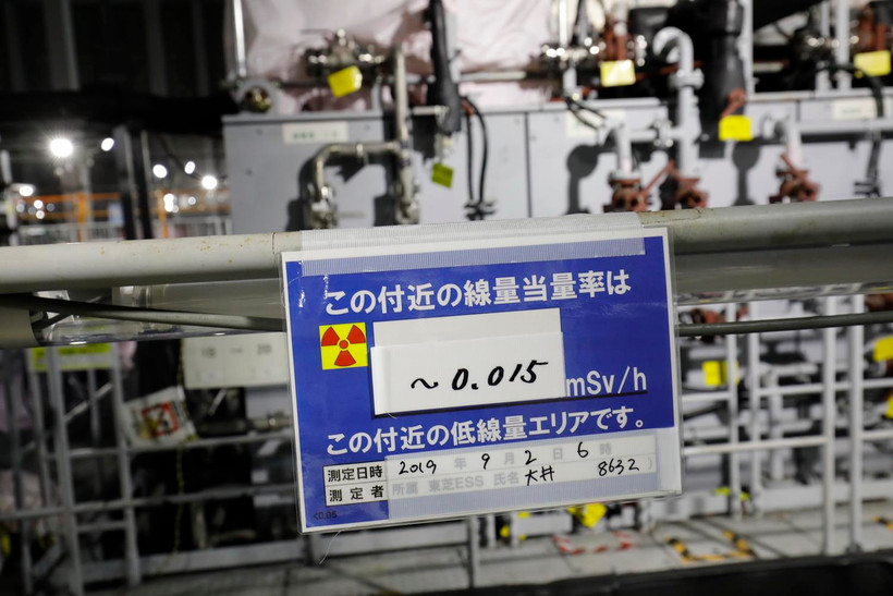 Khu vực xử lý nước thải tại Nhà máy Điện hạt nhân Fukushima số 1 vào thời điểm tháng 10/2019. (Ảnh: Đào Thanh Tùng/TTXVN)