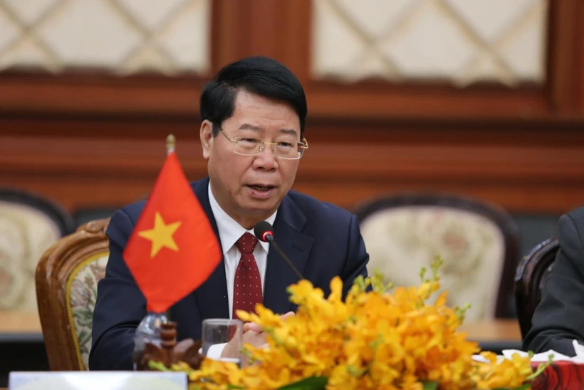 Thứ trưởng Bùi Văn Nam phát biểu tại cuộc họp. (Ảnh: Long-Hùng-Trang/Vietnam+)