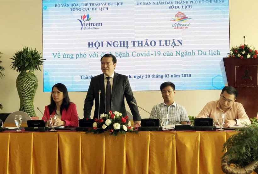 Ông Hà Văn Siêu, Phó Tổng Cục trưởng Tổng cục Du lịch, phát biểu khai mạc Hội nghị. (Ảnh: Mỹ Phương/TTXVN)