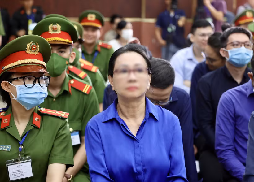 Bị cáo Trương Mỹ Lan tại phiên xét xử phúc thẩm của Toà án Nhân dân Cấp cao Thành phố Hồ Chí Minh. (Ảnh: Thanh Vũ/TTXVN)