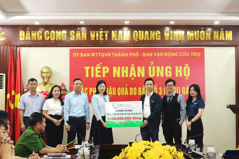 Tập đoàn SP Group đóng góp 1 tỷ đồng để hỗ trợ các gia đình bị ảnh hưởng do cơn bão Yagi