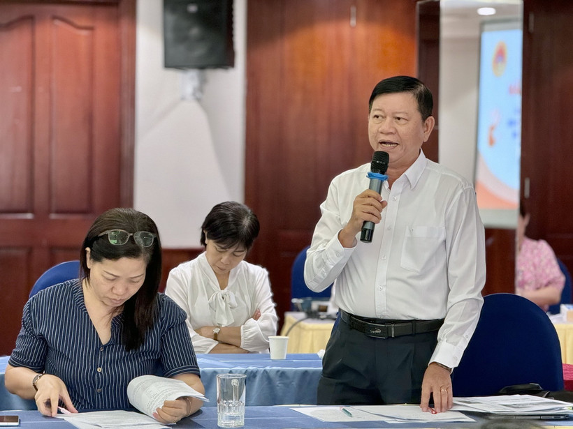 Ông Nguyễn Tăng Minh, Phó Giám đốc Sở Lao động, Thương binh và Xã hội Thành phố Hồ Chí Minh phát biểu tại hội thảo. (Ảnh: Thanh Vũ/TTXVN)