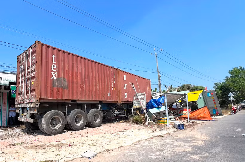 Hiện trường vụ tai nạn. (Nguồn: Báo Tây Ninh)