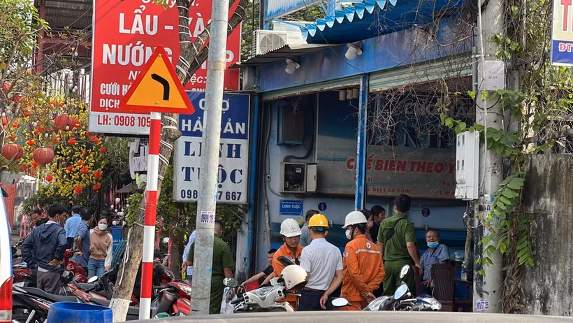 Hiện trường nơi xảy ra vụ việc. (Ảnh: TTXVN phát)