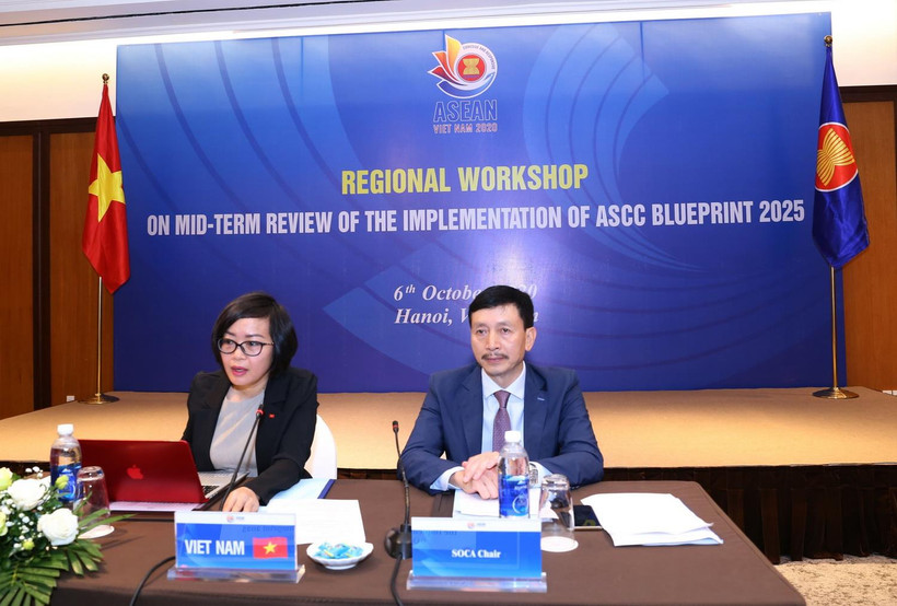 Ông Nguyễn Mạnh Cường, Vụ trưởng Vụ Hợp tác quốc tế, Bộ Lao động-Thương binh và Xã hội, Trưởng SOCA Việt Nam tại Hội nghị. (Ảnh: Hoàng Hiếu/TTXVN)