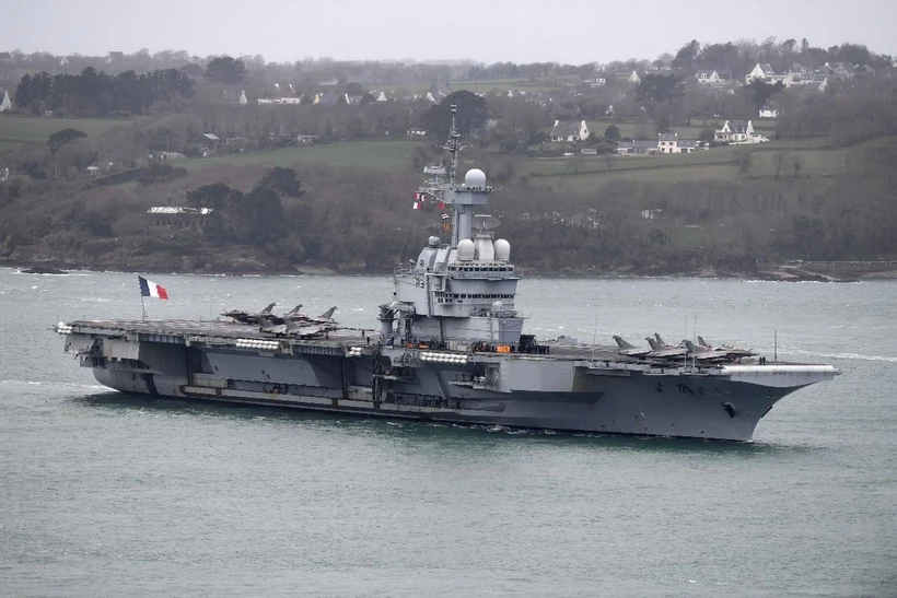 Tàu sân bay Charles de Gaulle. (Ảnh: AFP/TTXVN)