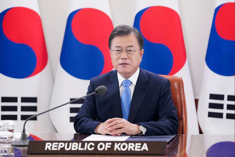 Tổng thống Hàn Quốc Moon Jae-in. (Ảnh: Yonhap/TTXVN)