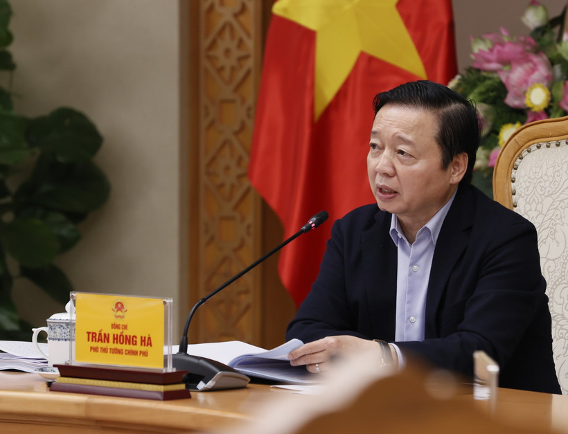 Phó Thủ tướng Trần Hồng Hà phát biểu chỉ đạo. (Ảnh: Văn Điệp/TTXVN)