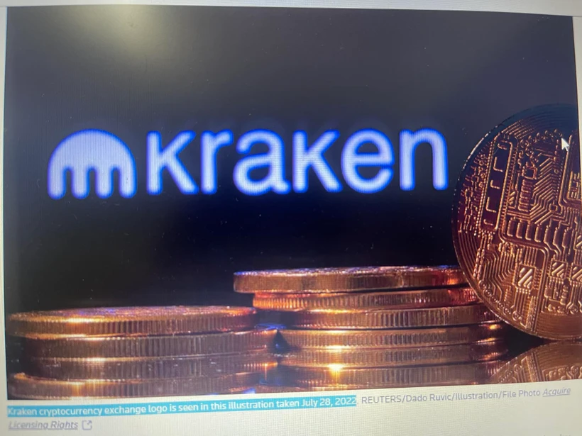 Logo sàn giao dịch tiền điện tử Kraken. (Nguồn: Reuters)