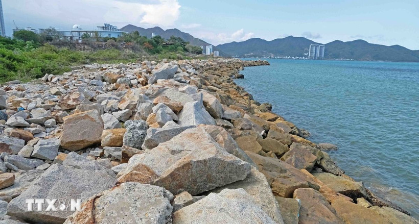 Một dự án lấn biển tại tỉnh Khánh Hòa. (Ảnh: Nguyễn Dũng/TTXVN)