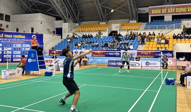Trận thi đấu giữa đội Bắc Ninh và Lâm Đồng. (Ảnh: Thanh Thủy/TTXVN)