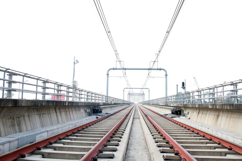 Tuyến metro Bến Thành-Suối Tiên. (Ảnh: Tiến Lực/TTXVN)