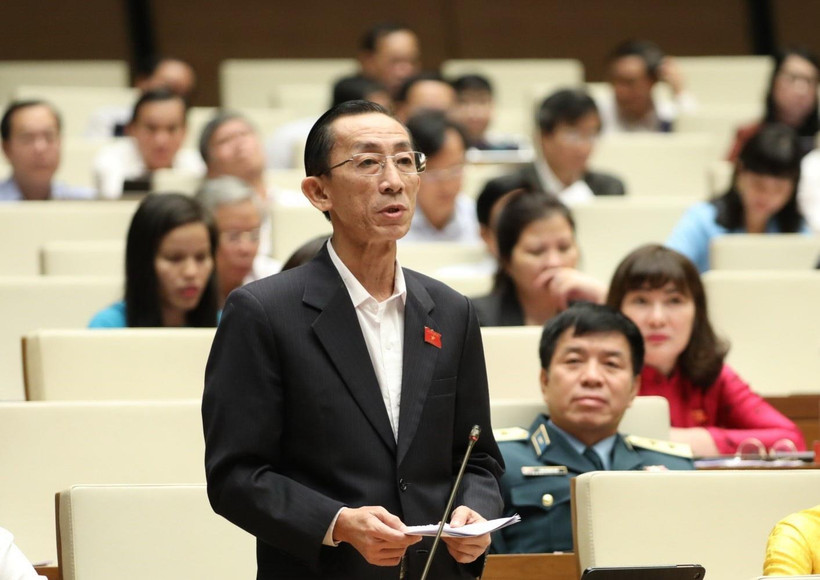 Đại biểu Quốc hội Thành phố Hồ Chí Minh Trần Hoàng Ngân phát biểu. (Ảnh: Văn điệp/TTXVN)