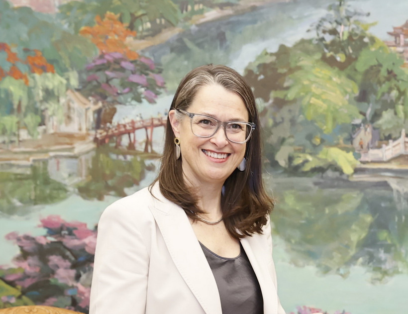 Đại sứ về biến đổi khí hậu của Canada Catherine Stewart. (Ảnh: Văn Điệp/TTXVN)