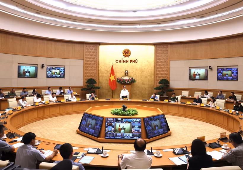 Phó Thủ tướng Trần Lưu Quang chủ trì họp Ban Chỉ đạo quốc gia về IUU. (Ảnh: Lâm Khánh/TTXVN)