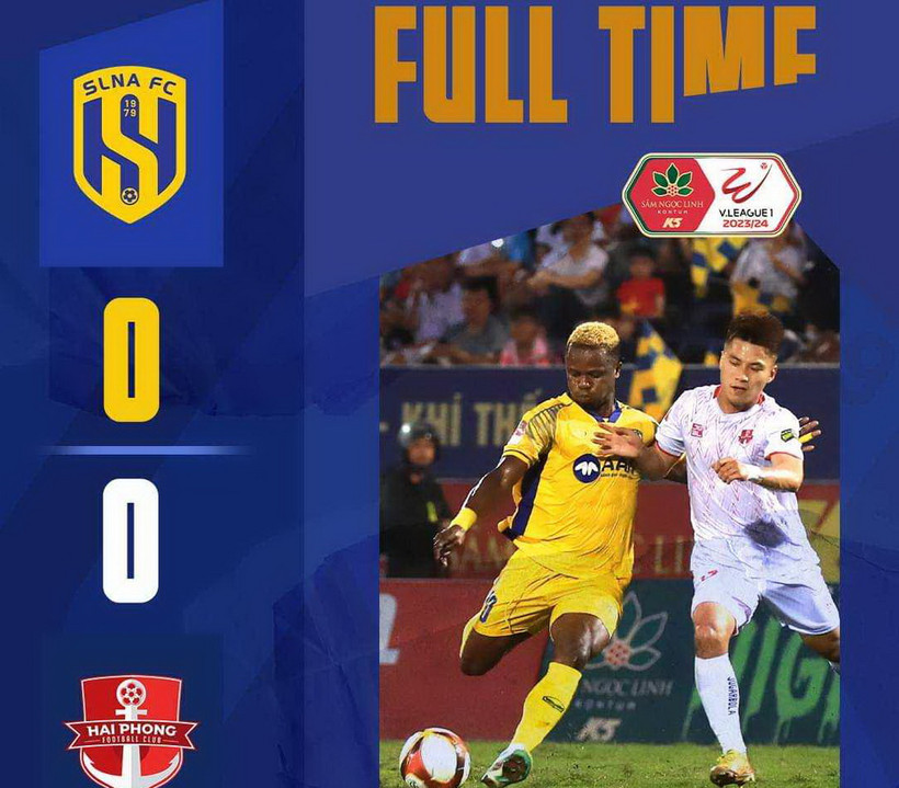 Giải V-League 2023-2024: Sông Lam Nghệ An và Hải Phòng chia điểm với tỷ số 0-0