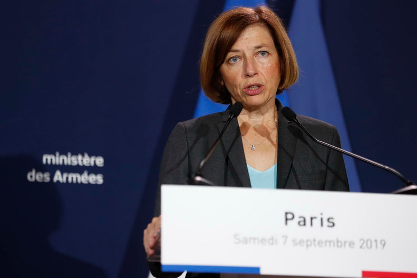 Bộ trưởng Quốc phòng Pháp Florence Parly tại cuộc họp báo ở thủ đô Paris của Pháp, ngày 7/9. (Ảnh: AFP/TTXVN)