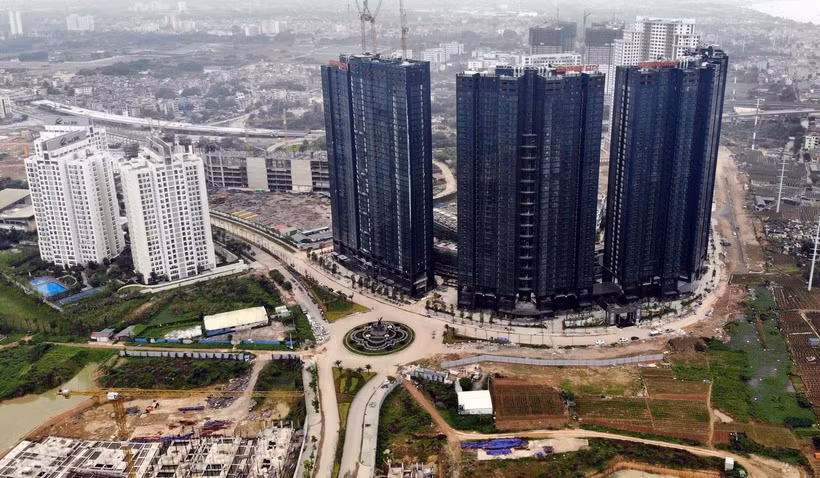 Chung cư Sunshine City, chủ đầu tư Tập đoàn Sunshine tại khu đô thị Ciputra-Nam Thăng Long của Hà Nội. (Ảnh: Danh Lam/TTXVN)