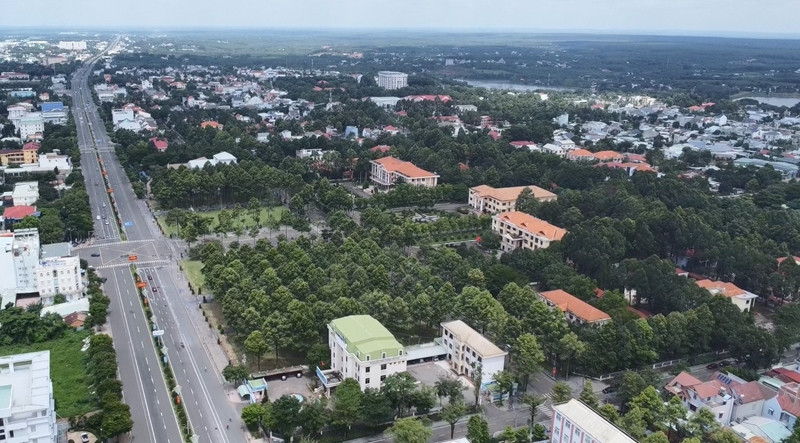 Khu trung tâm hành chính tỉnh Bình Phước hiện nay. (Nguồn: Báo điện tử Đảng Cộng sản Việt Nam)