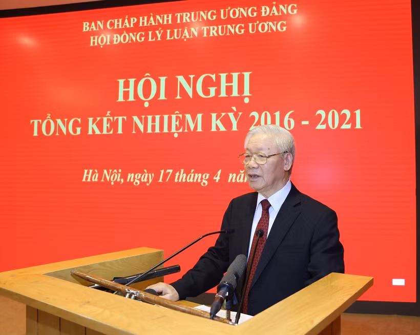 Tổng Bí thư Nguyễn Phú Trọng phát biểu tại Hội nghị. (Ảnh: Trí Dũng/TTXVN) 