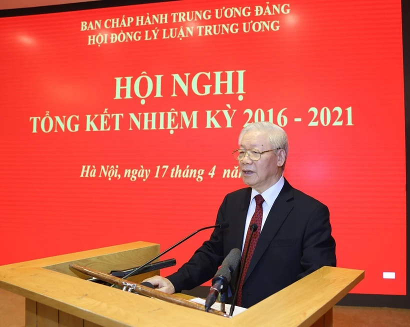 Tổng Bí thư Nguyễn Phú Trọng phát biểu tại Hội nghị. (Ảnh: Trí Dũng/TTXVN) 