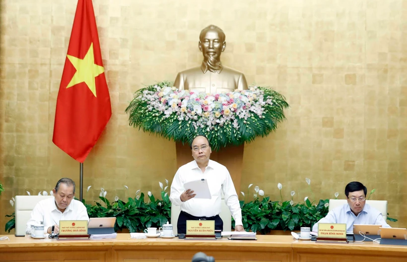 Thủ tướng Nguyễn Xuân Phúc phát biểu. (Ảnh: Thống Nhất/TTXVN)