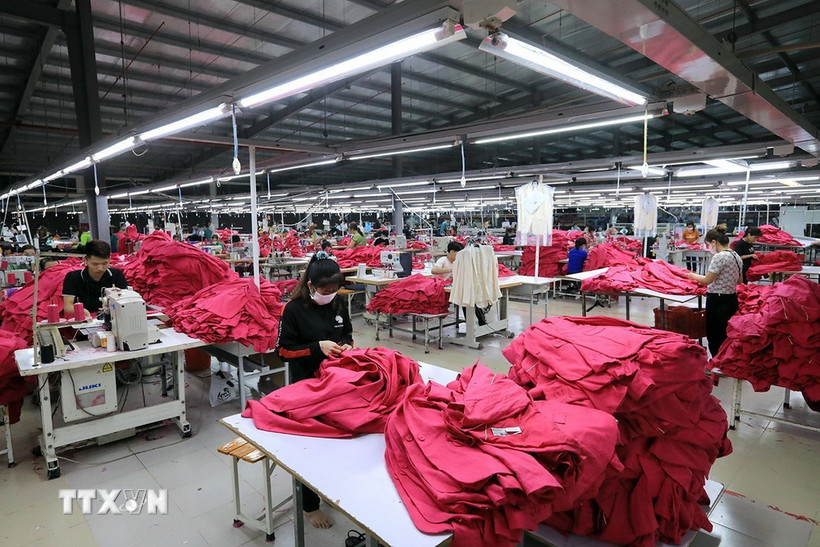 May hàng xuất khẩu. (Nguồn: TTXVN)