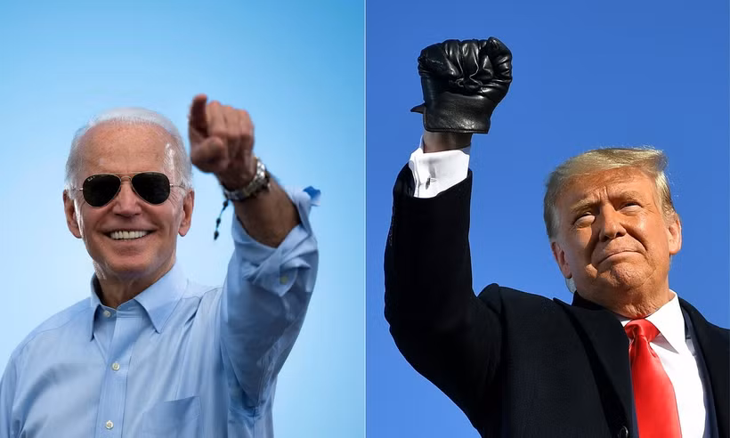 Đương kim Tổng thống Mỹ Joe Biden (trái) và cựu Tổng thống Donald Trump. (Ảnh: AFP/TTXVN)