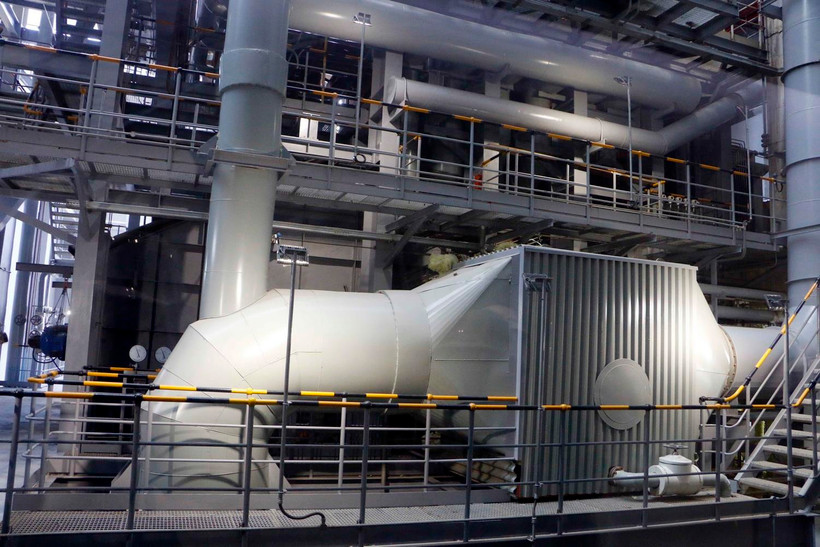 Một phần khu vực lò đốt rác của Nhà máy đốt rác phát điện Cần Thơ. (Ảnh: Thanh Liêm/TTXVN)